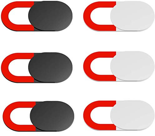 iWalker Webcam Abdeckung 6er-Pack,Webcam Cover Frontkamera Kamera Abdeckung Ultra dünn für iMac, MacBook Pro, Mac, Computer, Smartphone, Slider oder Sticker Kamera Blocker