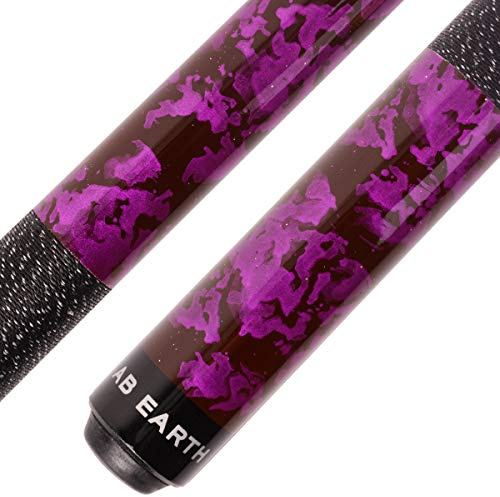 AB Earth Handbemalte Serie Billardqueue-Stock mit irischem Leinenwickel, 147,3 cm, Violett, 510 g