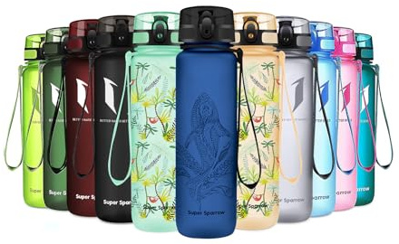 Super Sparrow Trinkflasche - Tritan Wasserflasche - 750ml - BPA-frei - Ideale Sportflasche - Sport, Wasser, Fahrrad, Fitness, Uni, Outdoor - Leicht, Nachhaltig