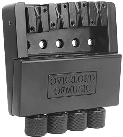 Odorkle Tail Headless Bass String Bridge Ponte in Lega di Zinco Cordiera Accessori per Strumenti Musicali Adatto per Basso Elettrico a 4 Corde