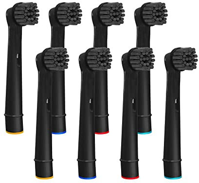 FFYan Cabezal de cepillo de dientes eléctrico de carbón de bambú para Oral B, cabezal de cepillo de repuesto para cepillo de dientes giratorio eléctrico Oral B(Paquete de 8)