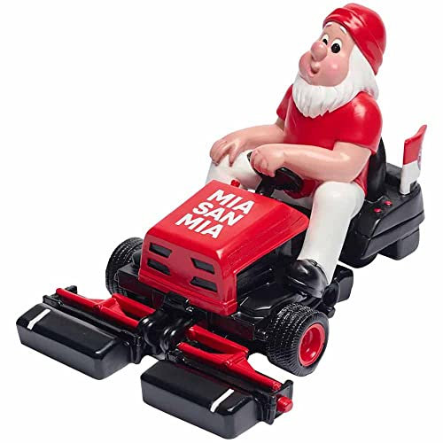 FC Bayern München Gartenzwerg Rasenmäher Rot-Weiß