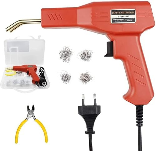 50W Saldatrice di Plastica Calda, Saldatori per Paraurti in Plastica da 220 V, Riparazione Saldatore Pistola per Rimozione di Ammaccature in PVC Crepe Plastica Carrozzeria