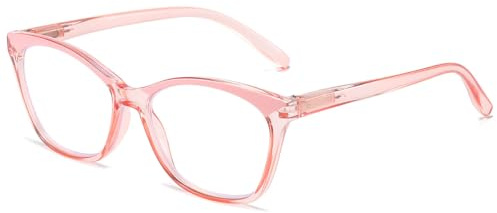 KOOSUFA Mode Katzenaugen Anti Blaulicht Lesebrille Damen Federscharnier Cateye Hornbrille Lesehilfen Sehhilfe Retro Designer Anti Müdigkeit Lesebrillen mit Stärke 1,0 1,5 2,0 2,5 3,0 3,5 4,0