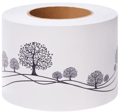 VisitRyl Bordure de Papier Peint Arbres du Désert - Décoration Murale Amovible - Frise Murale Autocollant Imperméable en PVC - Plinthe 10 cm x 1000 cm