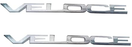 Car Lettering Decorazione Logo Veloce, per Alfa Romeo Giulia Stelvio Sostituzione Logo Adesivo 3D per Auto,Silver