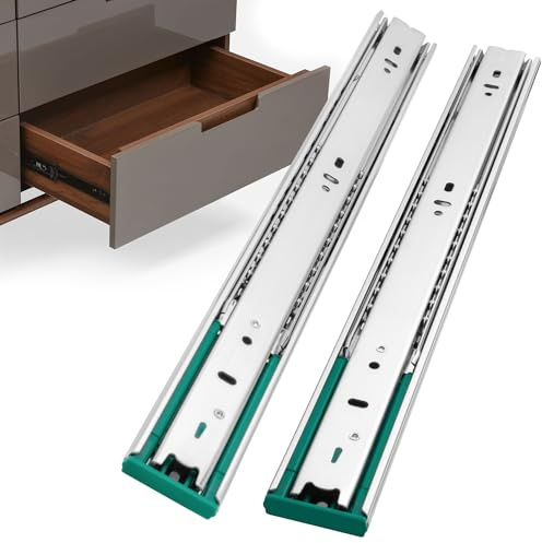 homdiy 10 Pairs Soft Close Drawer Slides 16 Inch Heavy Duty Side Mount Dresser Cabinet Rails Metal Ball Bearing and Full Extension Kitchen Cabinet Drawer Runners 100 LB Capacity