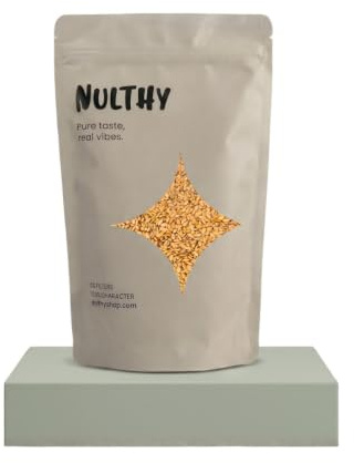 NULTHY Semillas de Lino Dorado BIO, 500g | BIO, Vegano, Alto en Fibra, Alto en Omega 3