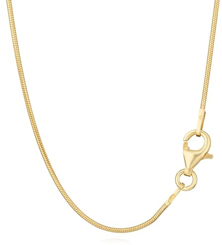 NKlaus Schlangenkette 925 Silber, 18 Karat vergoldet, 42/45/50cm, 1 Stück | 0,9mm breit