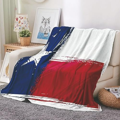 EHOMERY Kuscheldecke Mädchen Flanell Decke Klein Große Kuscheldecke XXL Decke Tisch Klein Fünfzackiger Stern Camping-Decke Dekorative Weiche Kuscheldecken Weiß 200x150cm