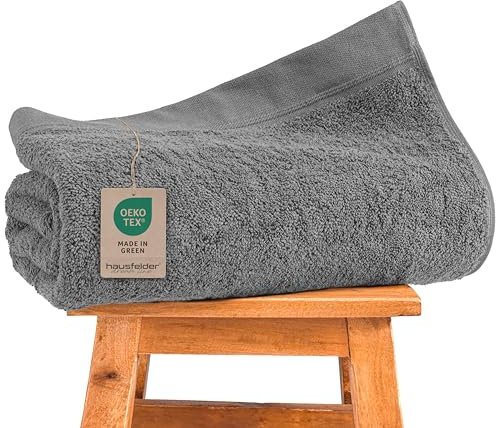 Hausfelder Toalla de Sauna XXL 80 x 200 cm - Premium 500g/m², 100% Algodón, Certificada Ökotex (Gris Antracita)