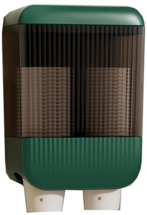 Portabicchieri automatico da Parete a Doppio Tubo,distributore di bicchieri di carta, organizer per tazze, Dispenser Bicchierini Caffe e Bicchieri di Plastica Usa e Getta,Ufficio,Casa,Palestra e Bagno