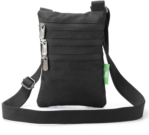 ECO CHIC Water Resistant Recycled Canvas Crossbody Phone Bag