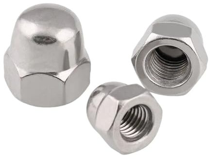 Sicherungsmuttern, Hutmutter aus Edelstahl 304, feinzahnige Hutmutter, runde Kugelkopfmutter, 2 Stück (Farbe: Silber, Größe: M8 x 1,0)(M14 X 1.5)