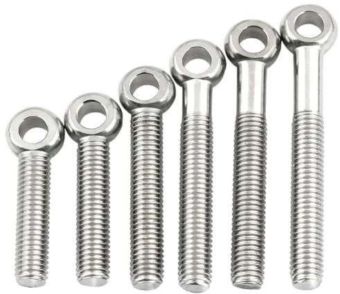 HESHUWEN Ringschraube M16 M18 M20 304 Edelstahl Ring Link Bolt Fisheye Auge Slip Loch Schraube öSenschrauben(M20x140mm(1 Piece))