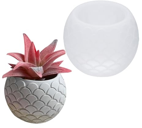 PATIKIL Silicone Mould Pot, 2.6x3.2 Inch Concrete Flower Pot Moulds for DIY Succulent Planter Candle Pen Holder Mould, White