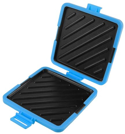 Microwave Toastie Sandwich Maker with Adjustable Silicone Straps Wireless Toastie Maker Nonstick Plate Sandwich Maker Heatwave Technology Sandwich Toaster for Cooking Delicious Crispy (Blue)