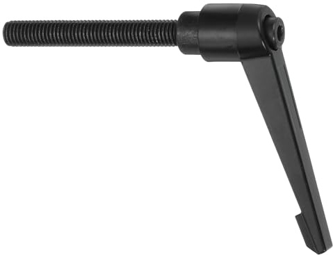 QUARKZMAN Manija de Perilla Ajustable M10 X 70mm con Rosca Macho Negro | Botón de Empuje de Trinquete de Liberación Rápida, Perno Giratorio, para Maquinaria de Torno