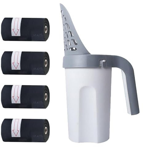 Meowbud Kotschaufel Katzenstreuschaufel Katzenkotschaufel mit Halter Katzentoilette Schaufel mit Tasche No Touch Katzentoilette Schaufel mit Halter Tragbare Katzenstreu Schaufel Katzenstreu Mülleimer