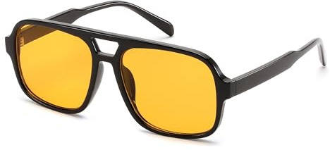 FEISEDY Retro 70er Jahre Sonnenbrille Herren Damen Vintage Modebrille B0253 | UV400 Schutz