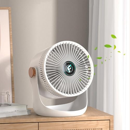 Ventilateur de table pour la maison, la chambre à coucher, ventilateur USB puissant avec contrôle à 3 vitesses, ventilateur de table inclinable réglable à 90°, ventilateur puissant à faible bruit