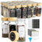Cozary Botes Especias Cristal – Set de 24 Botes para Especias con Tapa de Bambú, 648 Etiquetas, Especiero con Doble Apertura, Ideal para Cocina y Organización