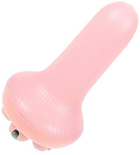 Masajeador de Rodillos Portátil Rosa Abs para Masaje Muscular | Cepillo de Meridianos Bolas, Alivio de Tensión y Rigidez, Uso en Brazo o Espalda