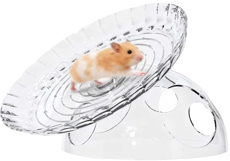 Tyst hamsterhjul, stabil och tyst träningsleksak för små djur - hamster träningshjul, för dvärgkanin, iller, ekorre, eremitbernard, drakbar