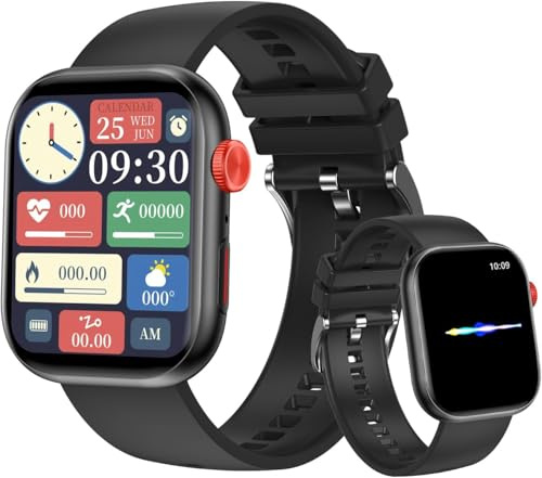 CQWEIC Smart Watch for Men Women, fitness watches，Bluetooth Call, Heart Rate/Blood Oxygen/Blood Pressure Monitor, 140+ Sports Modes, 200+ Watch Faces, Sleep Tracking, Compatible with iOS & Android