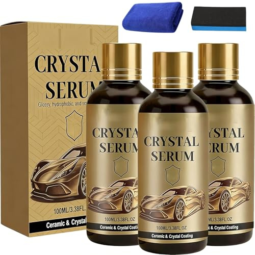 Recubrimiento cerámico Serum de 100 ml, recubrimiento cerámico avanzado para coches, recubrimiento de grafeno para el detallado de automóviles, excelente protección del brillo (3pcs)