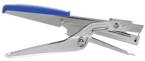 HOODANCOS Handhållen Plier Häftapparat för No Häftstift Ergonomisk Metallhäftare Kapacitet Lätt att Klämma för Skola och Hantverk Blå