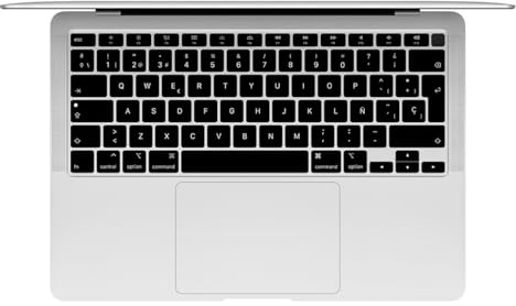 MMDW Spanish Language esp Keyboard Cover A2179 Silicone Protective Skin Keyboard Protector for MacBook Air 13 inch with Touch ID A2337 M1 Chip European Layout