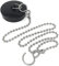 Smith’s® (38.5mm-40mm) Black Plug & Chain - Bathtub, Bathroom, & Kitchen Sink Plug | 48cm Strong Stainless Steel Ball Chain With S-Hooks | Comes Pre-Assembled