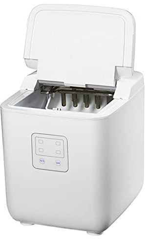 RONGJJ Machine à Glaçons en INOX, Ice Maker Machine 1L, Machine à Faire des Glaçons Prêt en 7 Min, avec Pelle à Glace Et Panier Affichage pour La Maison