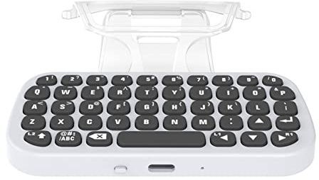 Ciciglow Teclado Inalámbrico Bluetooth Mini para PS5 - Accesorio de Chat Con Soporte de Clip para Controlador