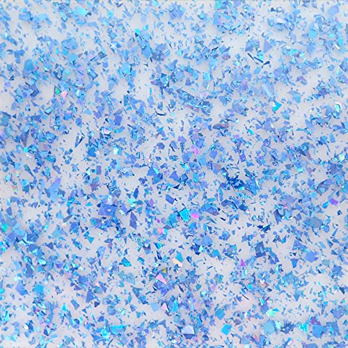 Blaue, transparente, grobe Glitzer-Acrylplatte, 3 mm dick (500 x 300 mm)