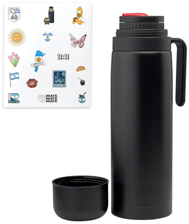 Termo Acero Inoxidable 1 Litro - Mate - Kit - Agua Caliente - Productos Argentinos - Yerba Mate