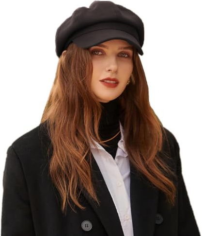 Barett Cap Damen Mädchen Ballonmützen Retro Baskenmütze Herbst Winter Schirmmütze Fashion Schiebermütze Newsboy Hut Warm Wintermütze Elegant Frauenmütze für Outdoor Freizeit Reisen