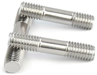 TULDYS WALENI 304 Edelstahl Doppelkopf-Gewindestange Metrische Standard-Doppelkopfschraube M3 M4 M5 M6 Stehbolzen(M4x20(10pcs))