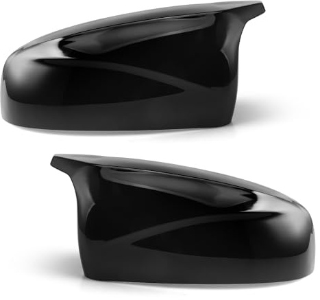 Asasytal Spiegelkappen, Auto Rückspiegel Kappe ABS-Kunststoff Abdeckung Ersatz Kompatibel mit X5 X6 E70 E71 2007-2013 Rückspiegelgehäuse, Glänzend Schwarz, 1 Paar