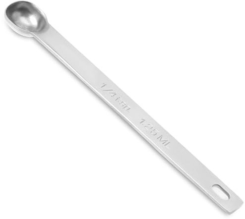 1/4 Teaspoon Stainless Steel Single Measuring Spoon 1.25 ml Teaspoon Rectangular Individual Measuring Spoons (1/4Tsp | 1.25 ML | 1.25 cc | 1/4 Tablespoon)