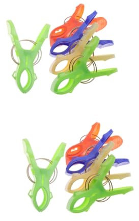 MAGICLULU Lot de 2 Pinces de Séchage pour Cintres à Vêtements Grandes Pinces en Plastique pour Porte-Serviettes Bords Non Lisses pour Jupes Pantalons Maison Voyage 5 Pièces