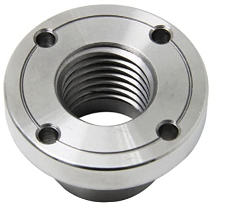 ZoRHac Mandrino for tornio for Lavorazione del Legno, Piastra Frontale for tornio in Acciaio da 2, Pannello flangiato con Superficie Liscia filettata da 1 X 8