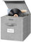 BOHEMIABY Scatola portaoggetti per dischi in vinile, custodia per dischi in vinile per album Lp, archiviazione per dischi in vinile per oltre 90 dischi (12 pollici), coperchio rigido separatore