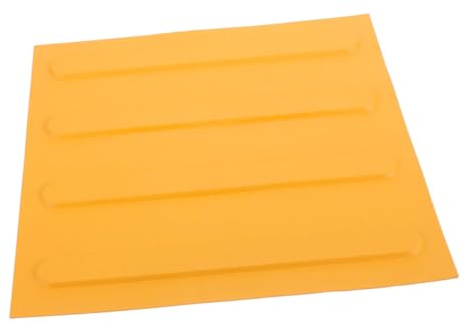 VILLFUL Adoquín de Ladrillo Ciego 40x40 Cm, Placa Guía Braille Antideslizante Amarilla, Tira de Advertencia Táctil para Pasarelas Interiores y Exteriores, Soporte Movilidad para Personas