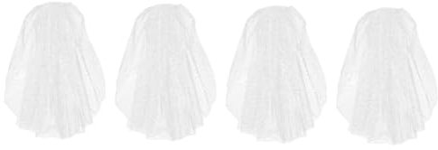 SOIMISS 4stücke Bridal Veil Haarschmuck Kurzer Brautschleier Mit Haarreif Aus Reinweißen Perlen Für Hochzeiten Bachelorette-partys Und Festliche Anlässe Elegante Hochzeitsdekoration