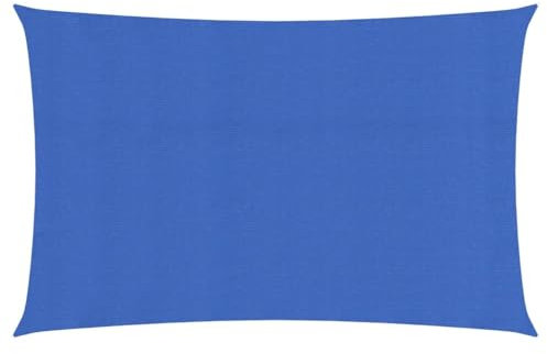 Somanki Sonnensegel 160 g/m² Rechteckig Blau 3x6 m HDPE, Sichtschutz Balkon, Balkon Sonnenschutz, Sonnenschutzsegel,Regenschutz Balkon, Seitenmarkise, Sichtschutz Terrasse - 311515