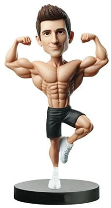 mydedor Individuelle Wackelkopf-Figur, Basis auf Ihrem Kopf, handgefertigt, Wackelkopf-Figur, personalisiertes Geschenk für erwachsenen Mann, Familie, Freund, Kollegen, Chef