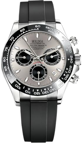 MASTOP Pagani Design Daytona Homage - Orologio analogico al quarzo da uomo, movimento giapponese, cronografo, cinturino in silicone, impermeabile, per uomo