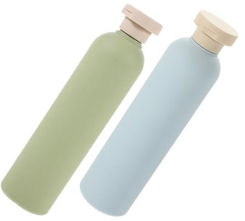 HONITANO 2pcs Flip Top Squeeze Bottles Reusable for Travel Conditioner Bottles Travel Refillable Cosmetic Container